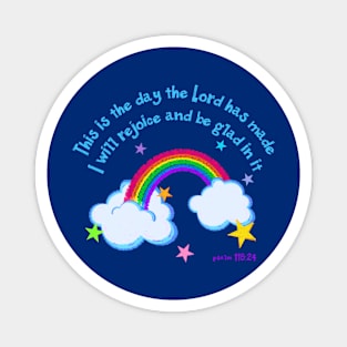 Rejoice in the Lord, Rainbow Art Magnet